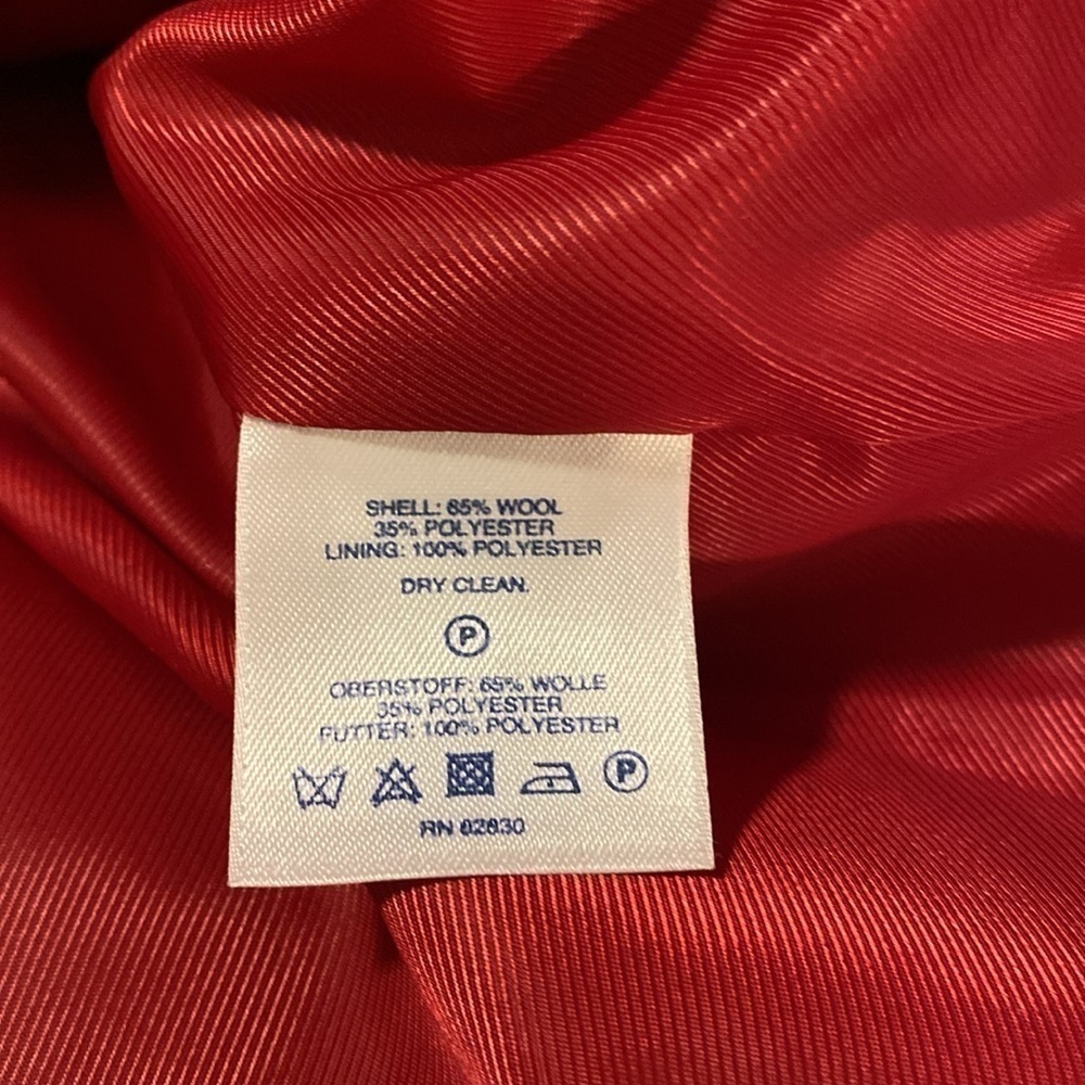 Lands End rose pink wool blend pocket hidden button coat jacket 10 - Picture 8 of 10